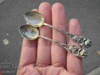 TWO BEAUTIFUL SMALL SILVER SPOONS