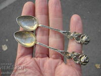 TWO BEAUTIFUL SMALL SILVER SPOONS