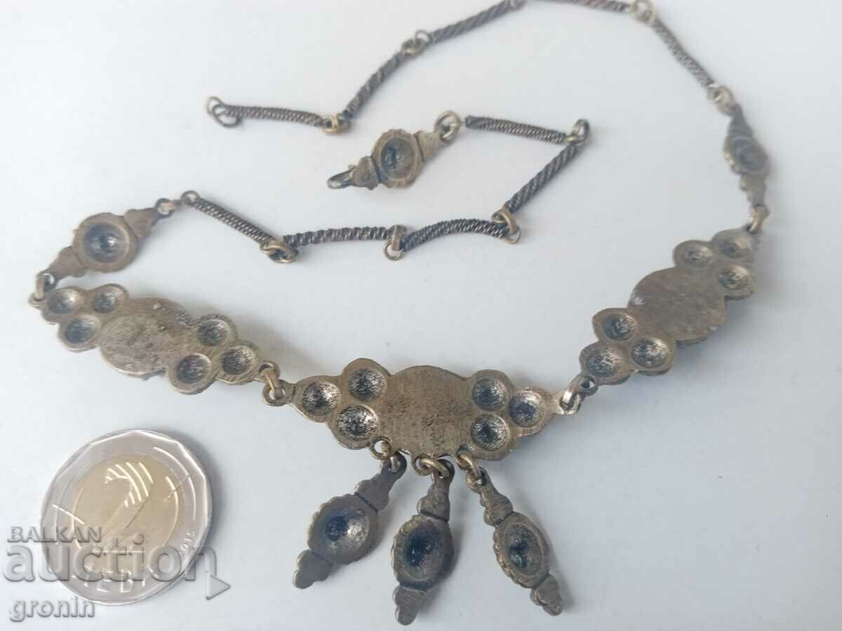 Auction  Old jewelry, sachan, bronze, necklace, silver plated, necklace, costumes