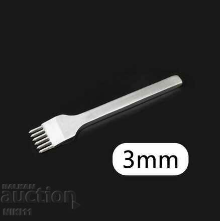 Παράδοση 4 τεμάχια Sarashki πιρούνια 3mm εργαλείο επεξεργασίας δέρματος Παράδοση 4 τεμάχια Sarashki πιρούνια 3mm εργαλείο επεξεργασίας δέρματος