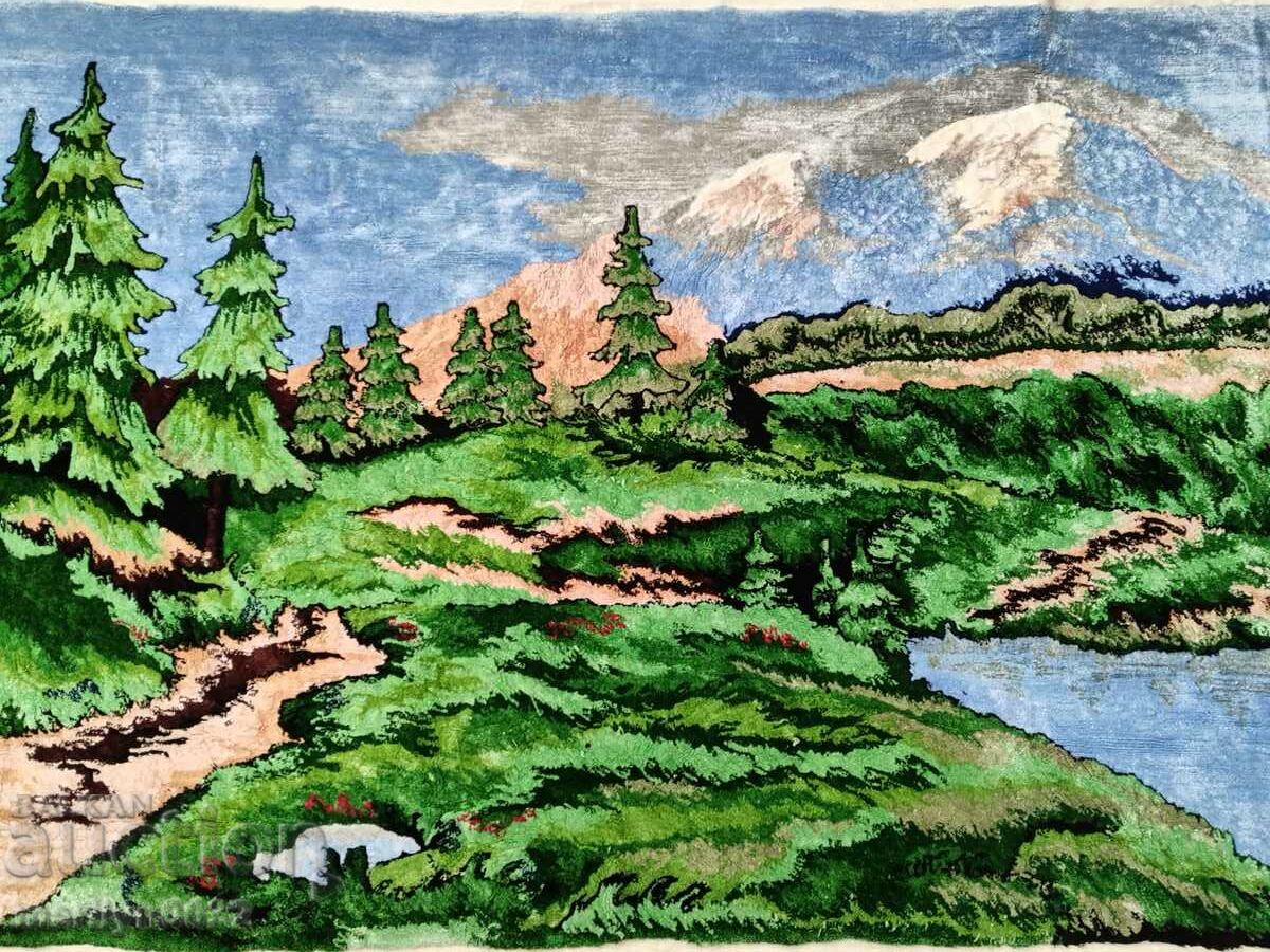 Old plush wall carpet, rug, panel, carpet picture with price 65.00 BGN | € 33.23 Old plush wall carpet, rug, panel, carpet picture with price 65.00 BGN | € 33.23