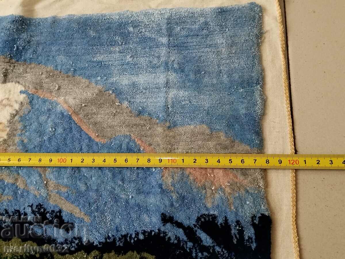 Auction Old plush wall carpet, rug, panel, carpet picture Auction Old plush wall carpet, rug, panel, carpet picture