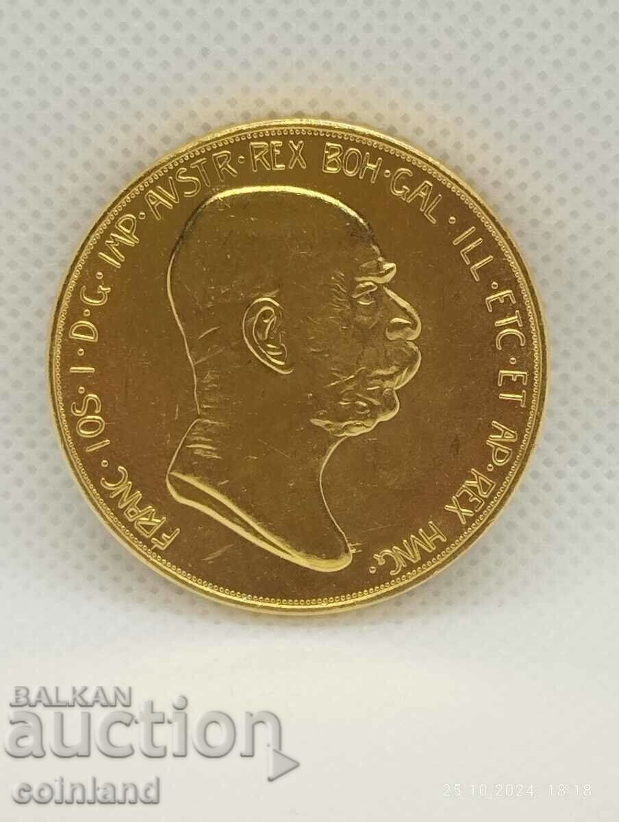 Delivery of 100 crown Franz Joseph l 1908 - REPLICA REPRODUCTION