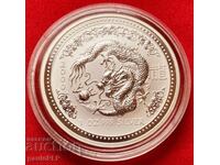 1 oz SILVER 2000 - LUNAR 1 - AUSTRALIA - DRAGON - UNC