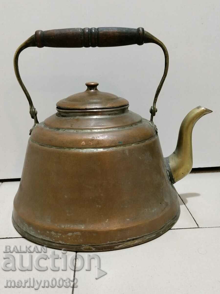 Old copper teapot copper household vessel