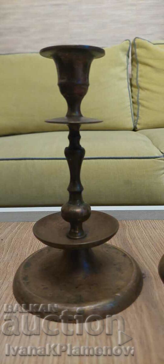 Delivery of Candlesticks brass two pieces for collectors