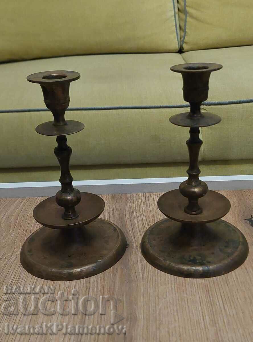 Candlesticks brass two pieces for collectors