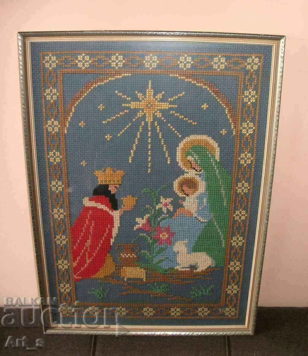 "The Adoration of the Magi" - professional framed tapestry