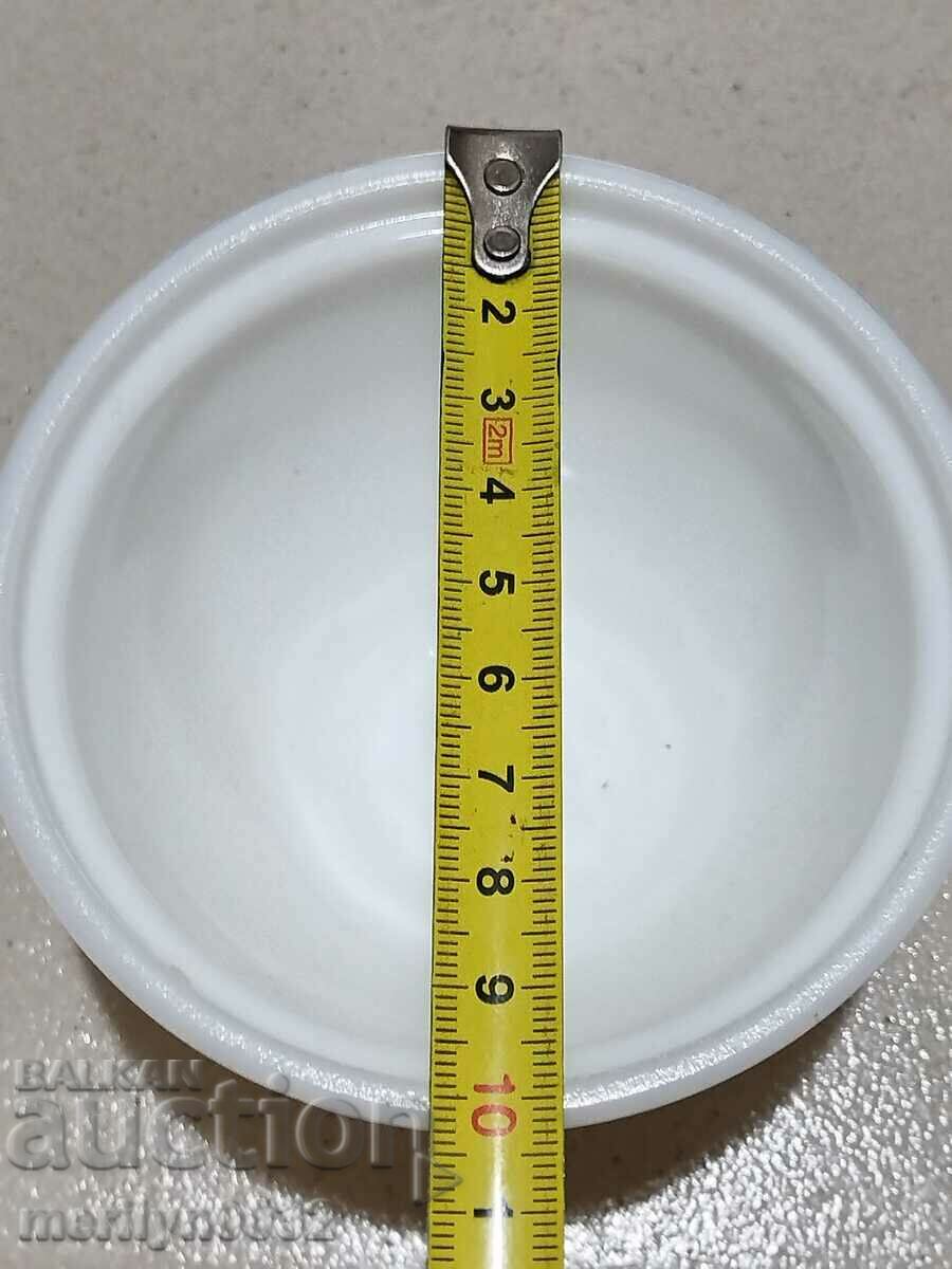 Old Art Deco white glass pomade cream jar - 6 Old Art Deco white glass pomade cream jar - 6