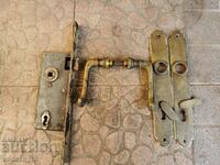 OLD BRONZE LOCK - SET