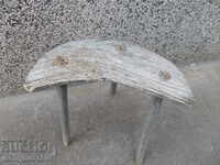 Old three-legged stool, chair, wooden, primitive