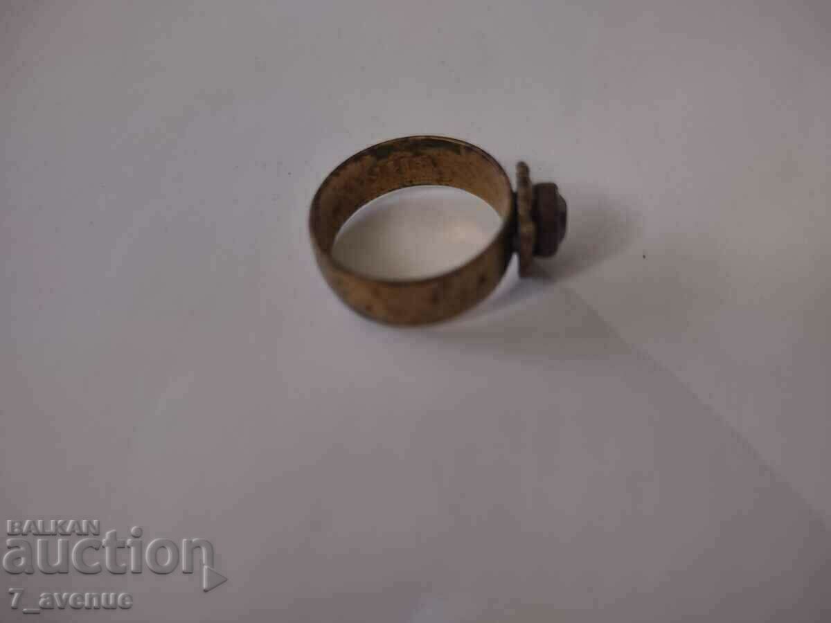 Auction  Star RING, red stone, Jugoslavia 26.10.2024