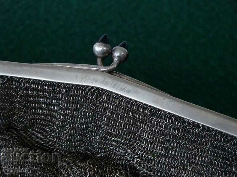 Unique Silver bag 1900s Super stylish elegant 268 gr. - 6 Unique Silver bag 1900s Super stylish elegant 268 gr. - 6