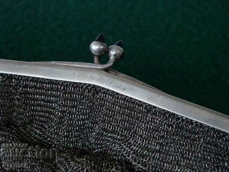 Geanta unică de argint anii 1900 Super elegant elegant 268 gr. - 6