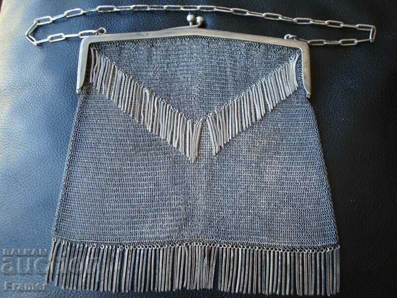 Unique Silver bag 1900s Super stylish elegant 268 gr. Unique Silver bag 1900s Super stylish elegant 268 gr.