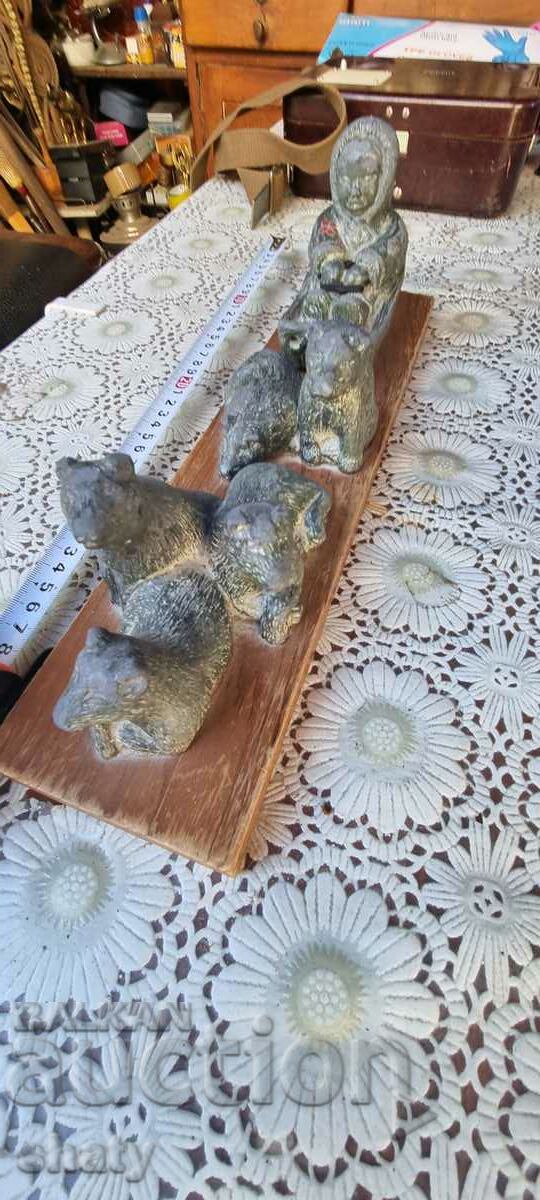 Παλιά φιγούρα .Εσκιμώος. Σκύλοι. - 5 Παλιά φιγούρα .Εσκιμώος. Σκύλοι. - 5