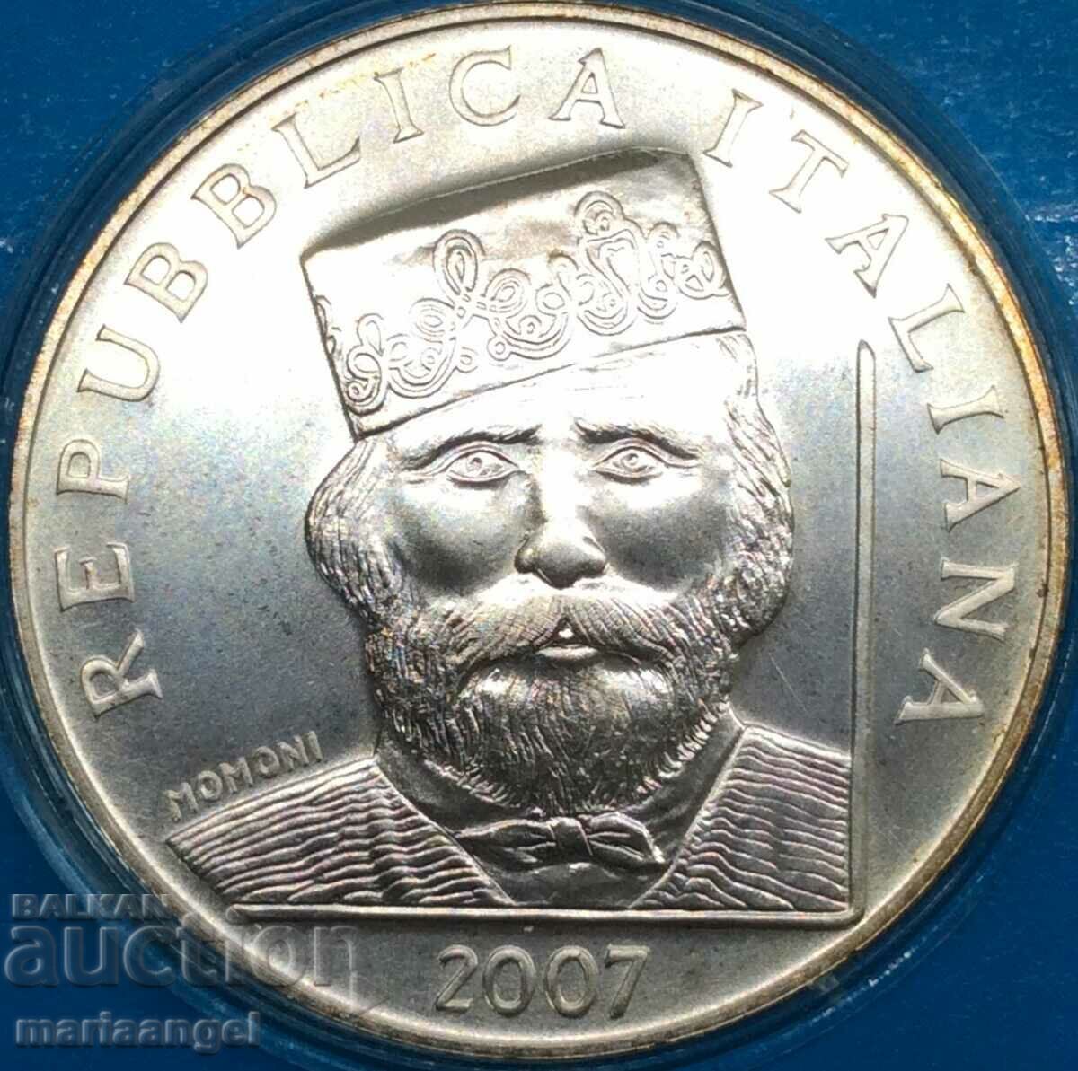 5 Euro 2007 Ιταλία Giuseppe Garibaldi Πιστοποιητικό UNC PROOF