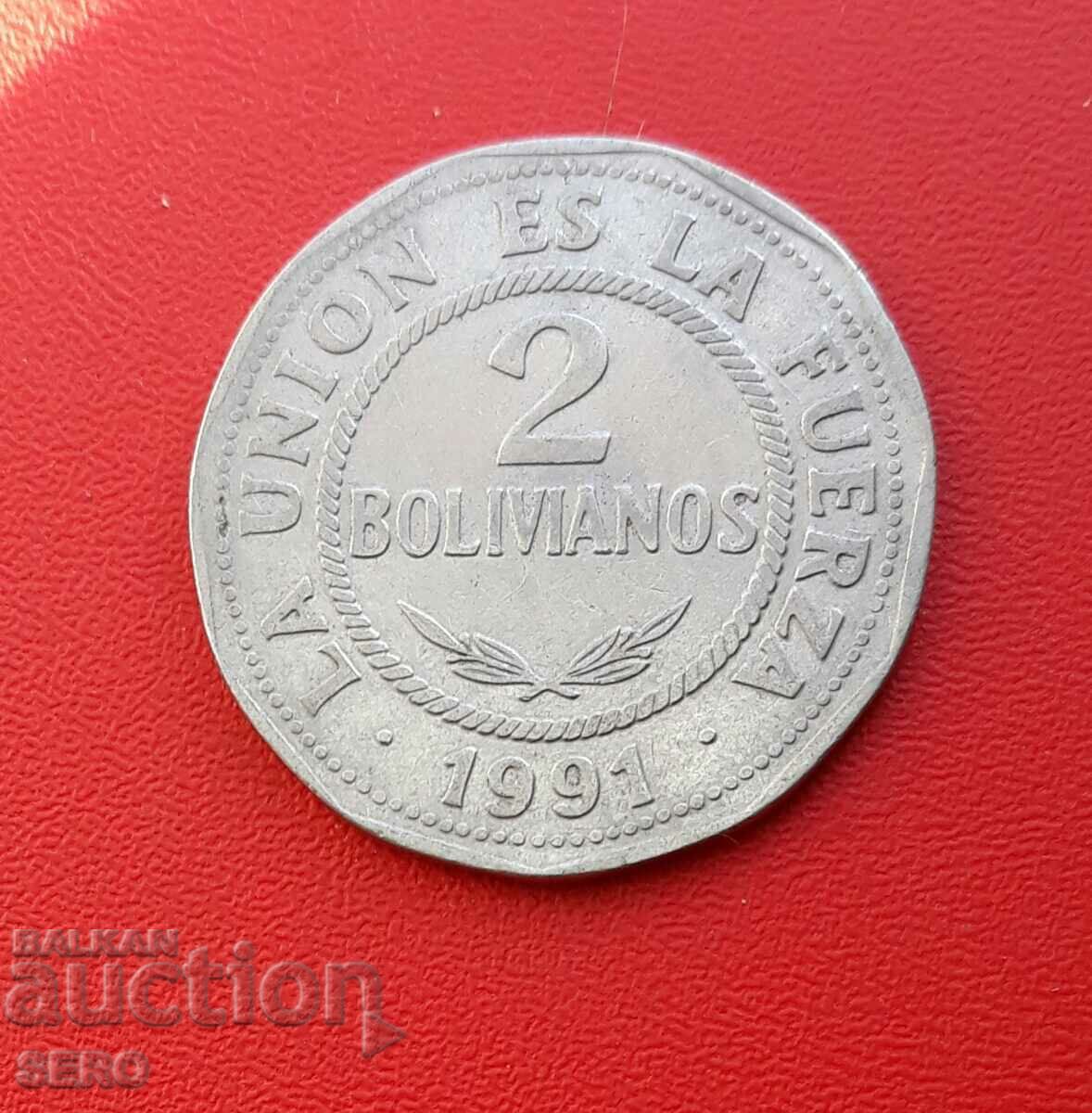 Bolivia-2 bolivianos 1991