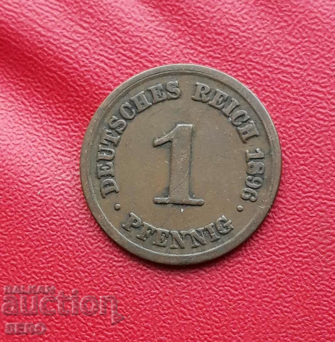 Germany-1 pfennig 1896 F-Stuttgart