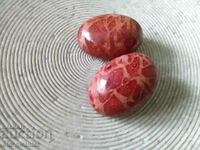 Coral clip-on earrings, approx. 2 cm/1 cm