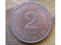 2 pfennig 1992 - Γερμανία