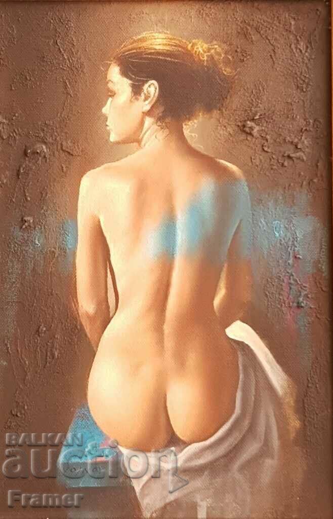 Auction  Dimitar Voinov son The Muse oil paints ORIGINAL