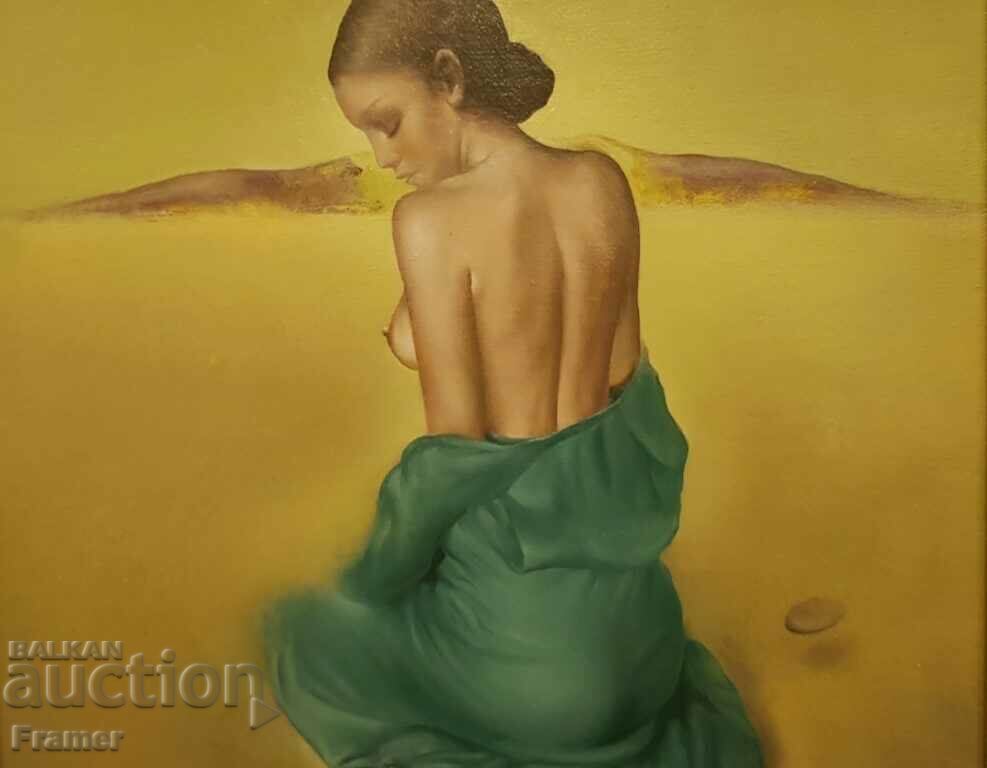 Dimitar Voinov - blue Muse oil paints ORIGINAL with price 2999.00 BGN | € 1533.36