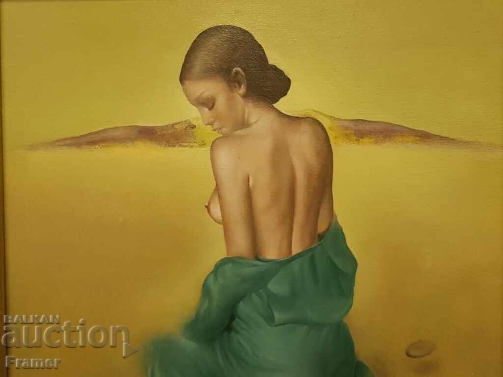 Auction  Dimitar Voinov - blue Muse oil paints ORIGINAL