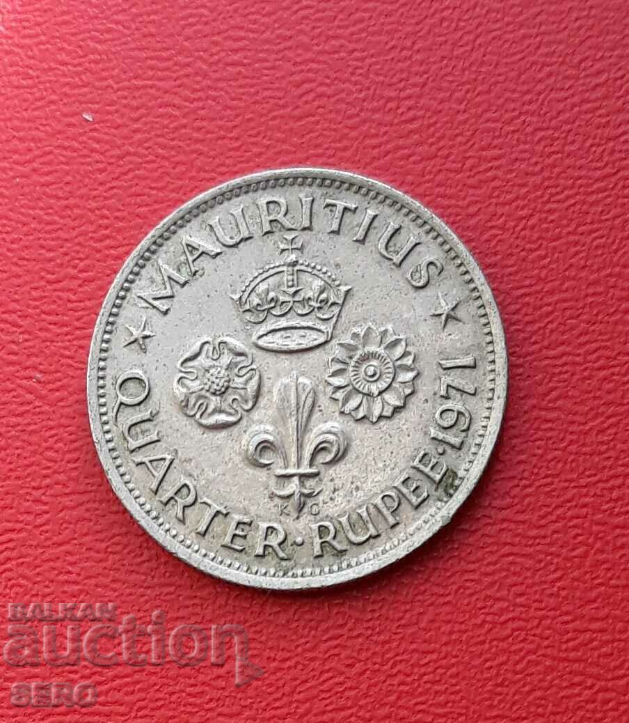 Mauritius-1/4 Rupee 1971