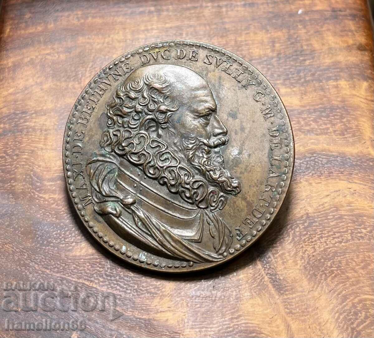 Livrarea Veche medalie de cupru, placă.