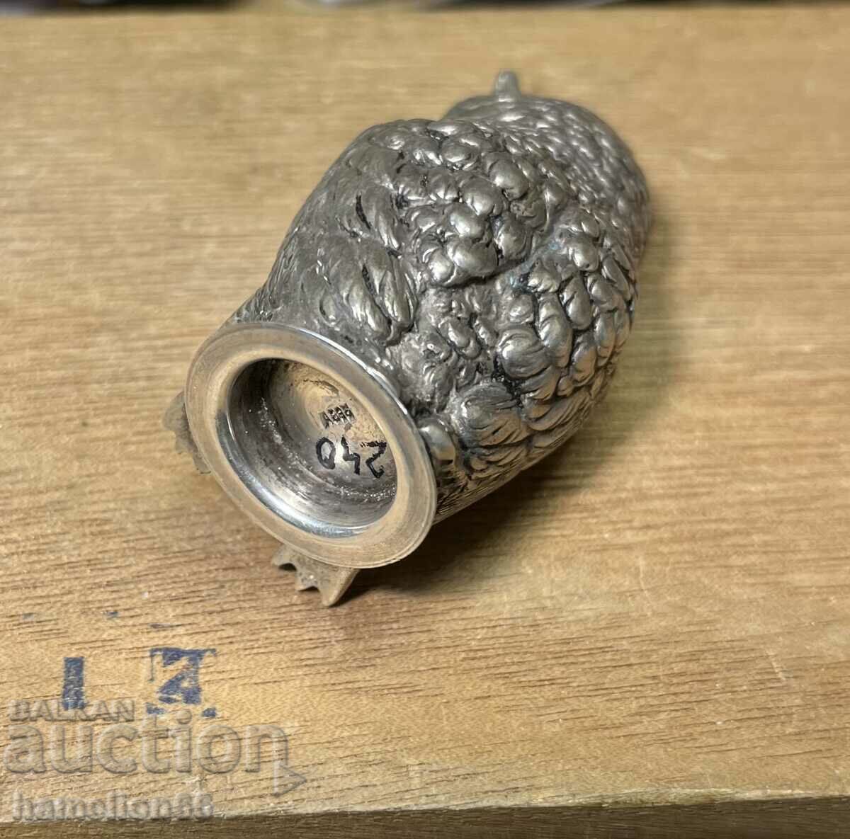 Licitație Sarer vechi de argint, bufniță Licitație Sarer vechi de argint, bufniță