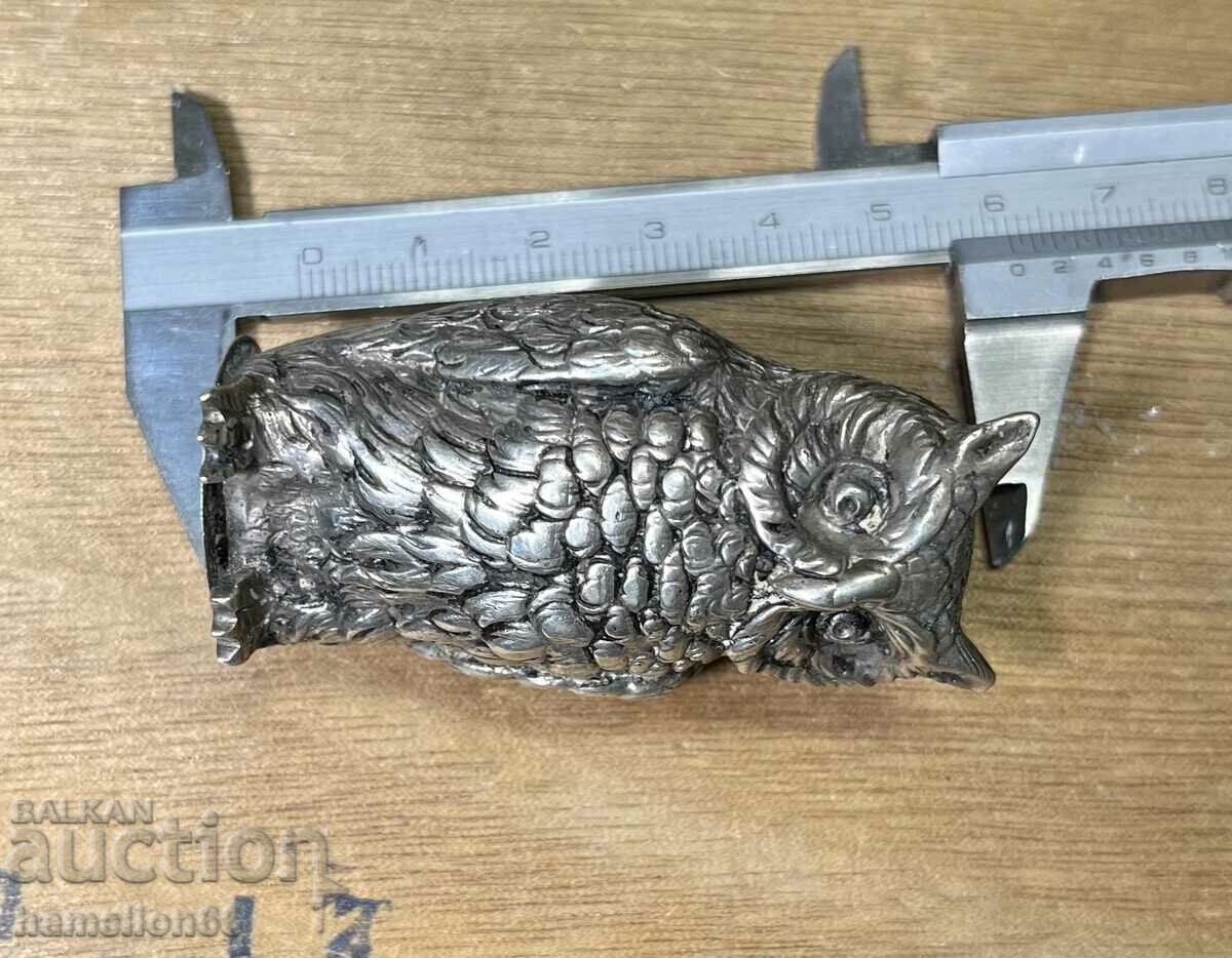 Παλιά ασημένια αλατιέρα, κουκουβάγια - 5 Παλιά ασημένια αλατιέρα, κουκουβάγια - 5