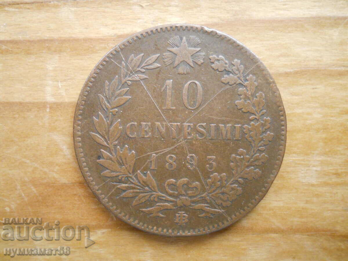 10 Centesimi 1893 - Italia