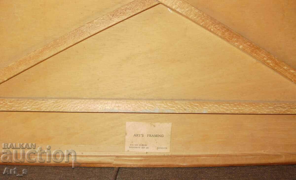 A characteristic landscape from Thailand, signed and framed - 7 A characteristic landscape from Thailand, signed and framed - 7