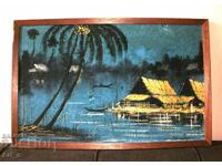 A characteristic landscape from Thailand, signed and framed