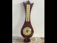 A beautiful German barometer and thermometer