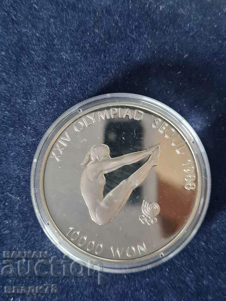 1988 10000 Won Silver Coin