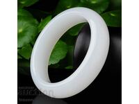 Stylish natural white jade bracelet