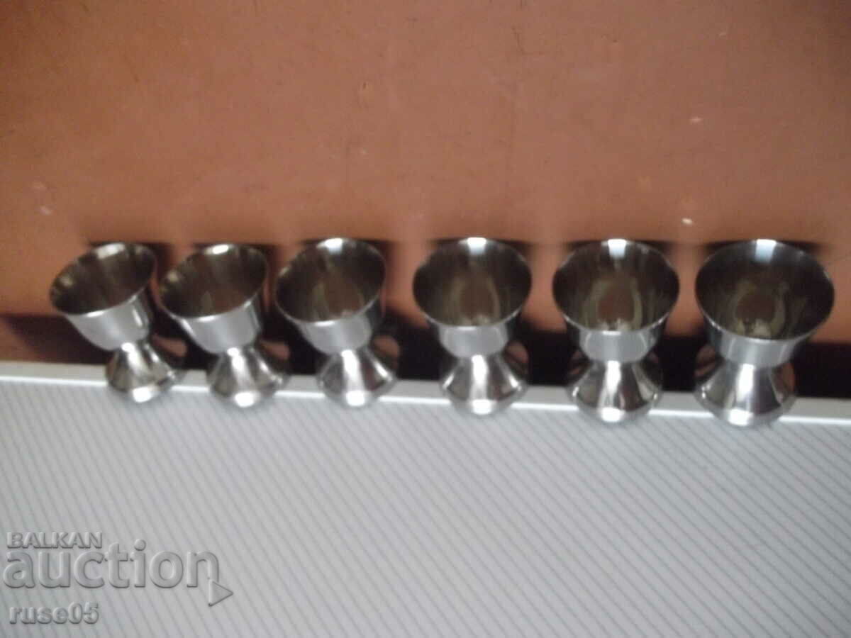 Lot of 6 pcs. small metal alpaca cups with price 25.00 BGN | € 12.78 Lot of 6 pcs. small metal alpaca cups with price 25.00 BGN | € 12.78