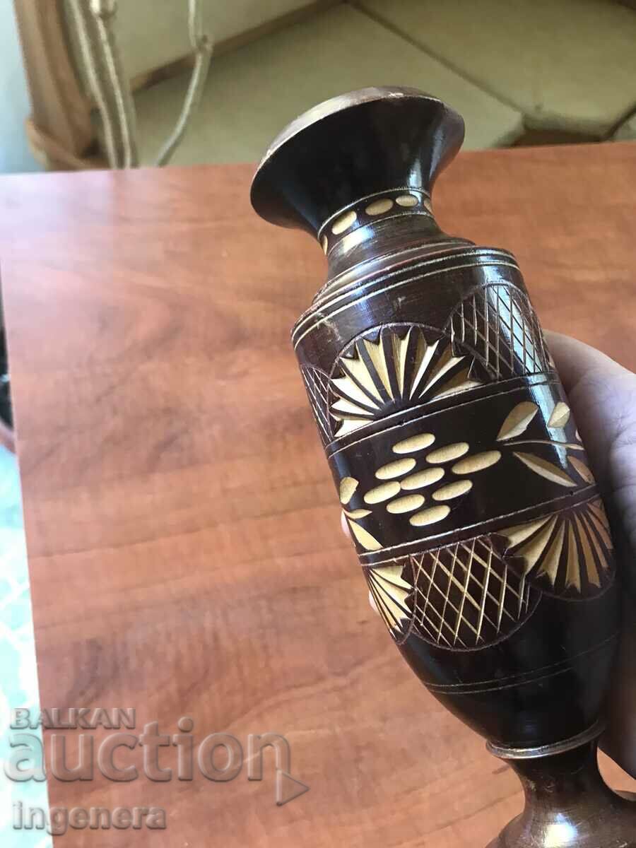 VASE WOOD CARVING ART BEAUTY WOOD CARVING - 5 VASE WOOD CARVING ART BEAUTY WOOD CARVING - 5