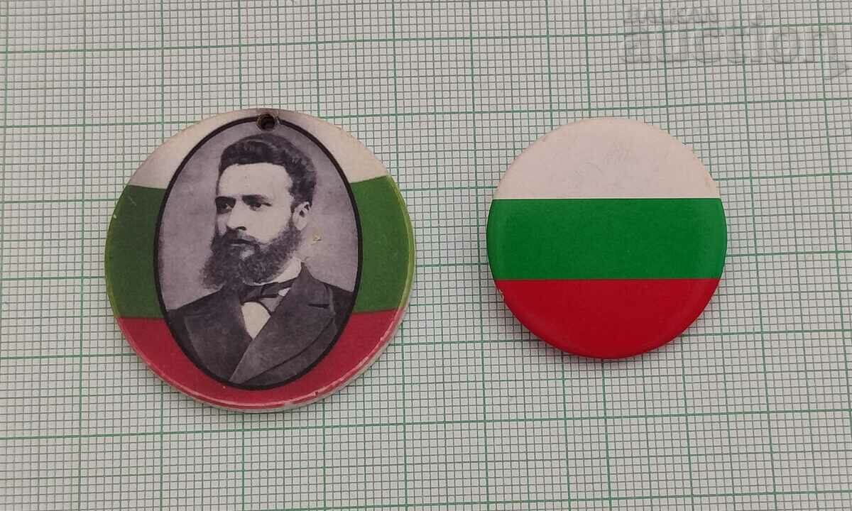 BOTEV TRICOLOR BULGARIA BADGE ΠΑΡΤΙΔΑ 2 ΤΕΜ