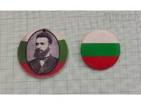 BOTEV TRICOLOR BULGARIA BADGE ΠΑΡΤΙΔΑ 2 ΤΕΜ