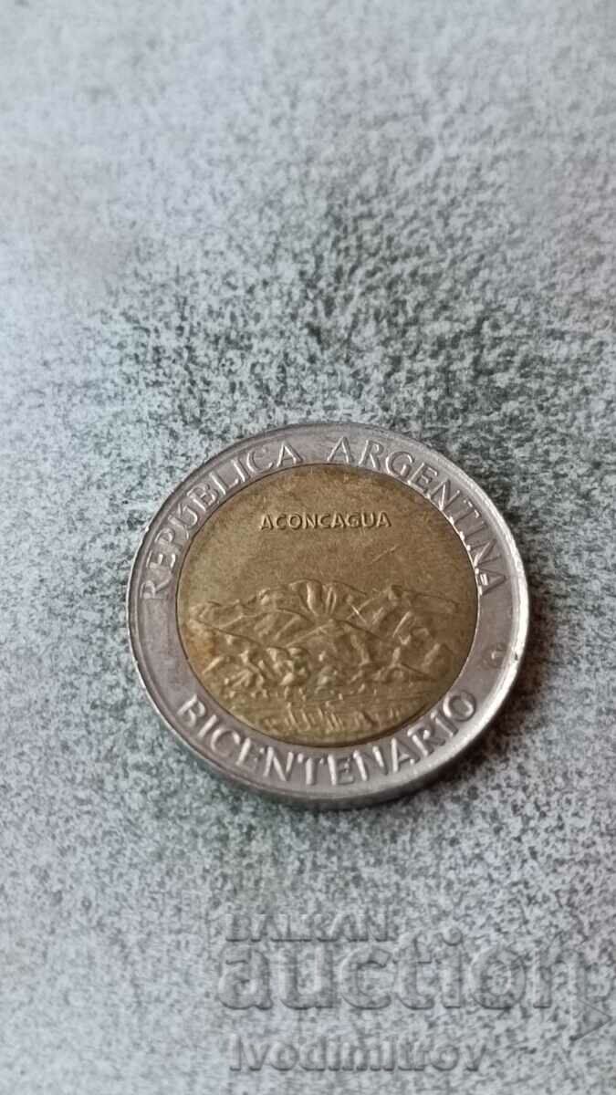 Argentina 1 peso 2010 with price 2.45 BGN | € 1.25