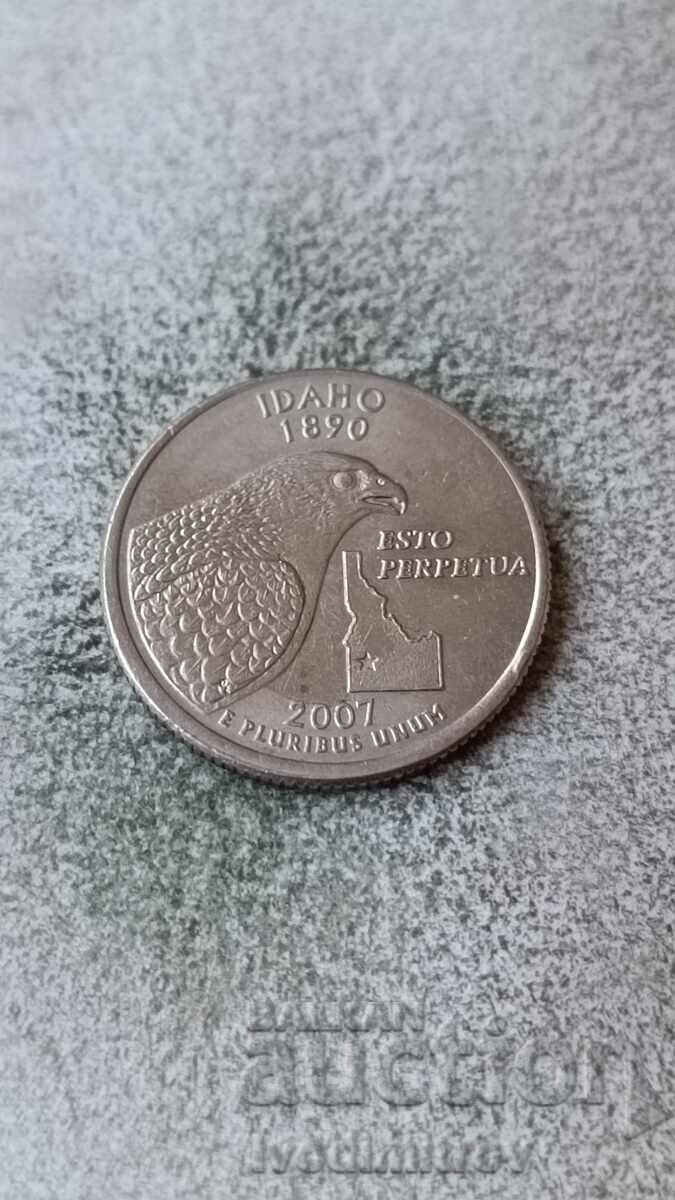 25 de cenți SUA 2007 P Idaho