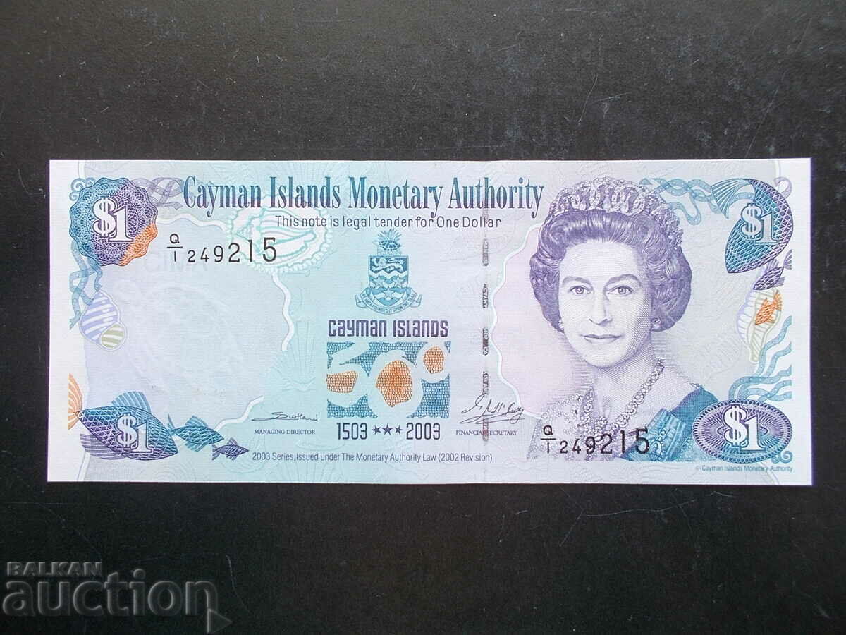 КАЙМАНОВИ О-ВИ , 1 $ , 2003 , юбилейна , UNC