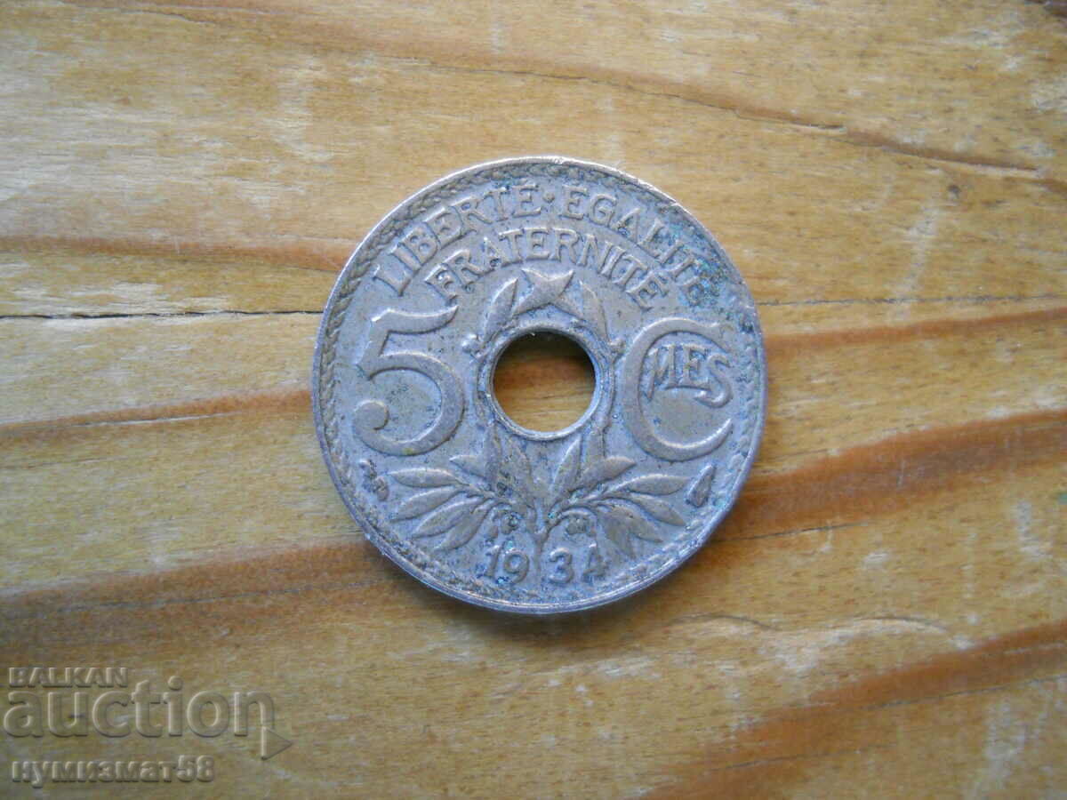 5 centimes 1934 - France