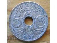 5 centimes 1934 - Franta