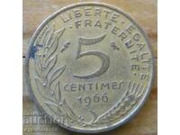 5 centimes 1966 - Γαλλία