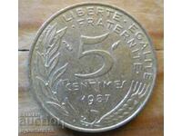 5 centimes 1987 - France