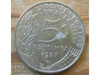 5 centimes 1987 - France